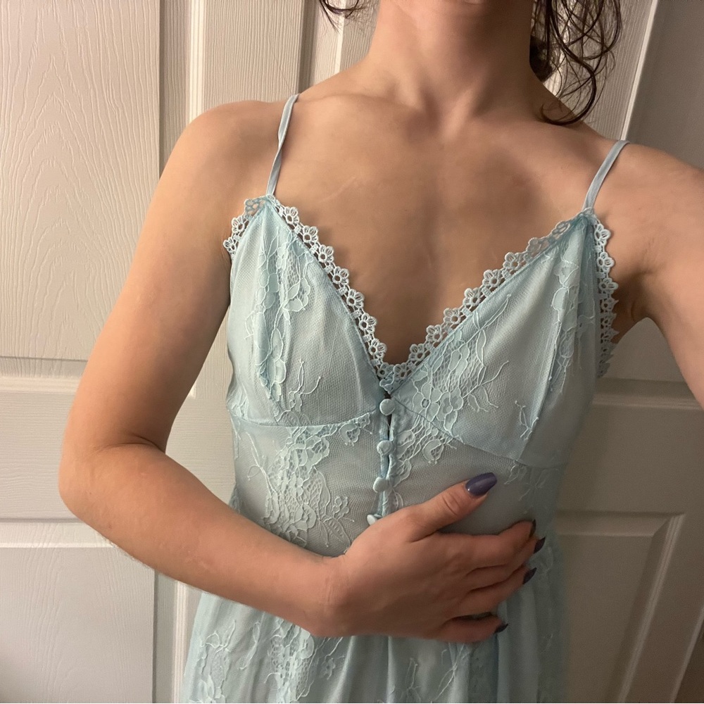 Light blue lace dress